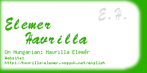 elemer havrilla business card