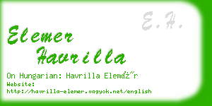 elemer havrilla business card